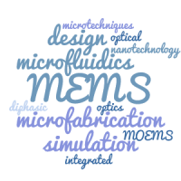 MEMS, microfabrication, microtechniques, nanotechnology, microfluidics, diphasic, MOEMS, optical MEMS, integrated optics, design, simulation